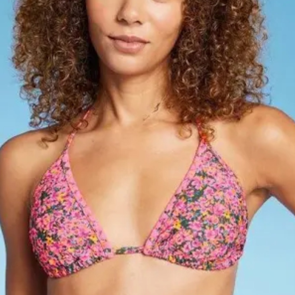 Hot Pink Floral Bikini Set